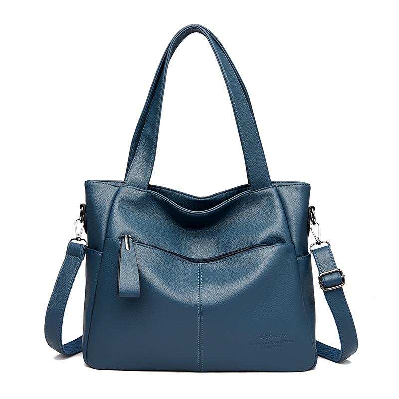 Single-shoulder Bag Ladies' Bag Fashionable and Versatile Tote Bag Soft Leather Hand-held Crossbody Bag