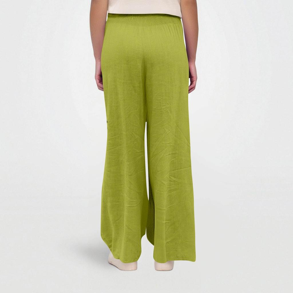 Women's Casual Time Straight Leg Pants Color High Waist Pants With Pockets