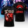 New Fashion Men's T-shirt Heavy Metal Rock Dio Band 3D Printing Casual Street Hip-hop Trend Oversized Round Neck T-shirt