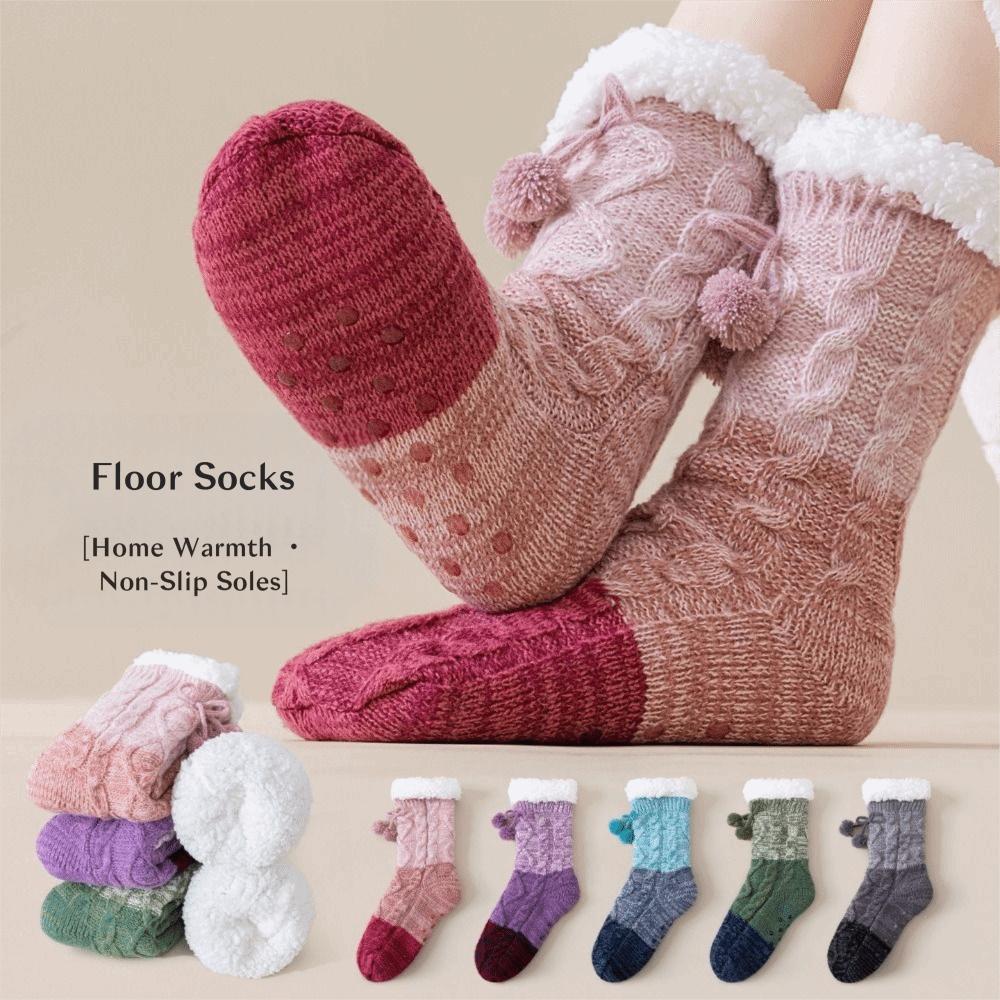 Silikonové protiskluzové ponožky Zesílené termální podlahové ponožky Nové teplé ponožky do bot Zima