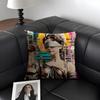 Artistic Sculpture Cushion Cover Natural Linen Organic Fabric Double-Sided Printing Sofa Home Decor Gift Pillow Case