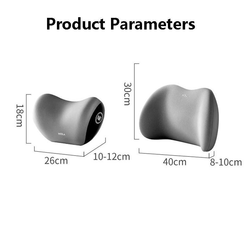 Memory Foam Car Pillow Set Orthopedic Lumbar Support Neck Cushion for Long Drives Arctic Proof Seat Pad Universal Auto Accessories