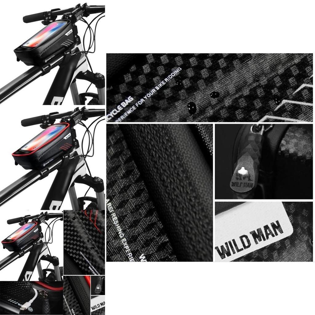 Durable Waterproof Bicycle Cycling Bike Front Top Tube Frame Bag With Tpu Touch Screen Phone Holder Case
