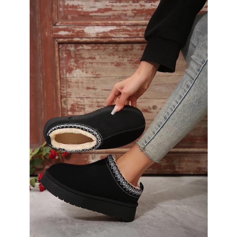 Plus Size Snow Boots for Women 2025 Winter New Fleece Women's Shoes Warm Boots Women