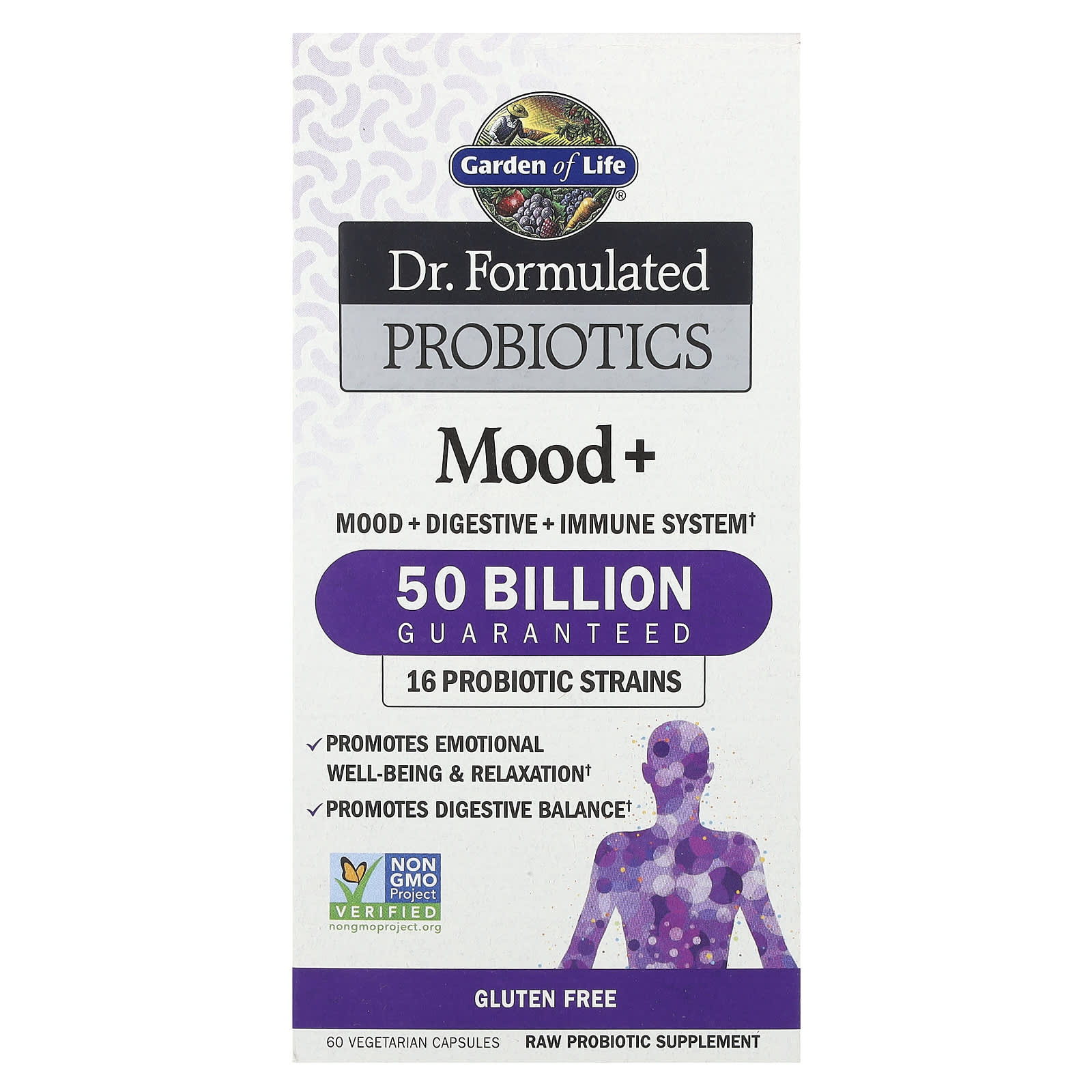 

Dr. Made Probiotic, Mood+, 50 Billion, 60 Veggie Capsules