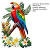 Tropical Parrots on Branch Window Clings Bird Flowers Palm Leaves Anti-Collision Glass Door Sticker Removable Waterproof Static PVC Decals for