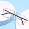 Autumn Aviator-Style Screwless Glasses: High Prescription, Fashionable Retro Frame for Women and Men