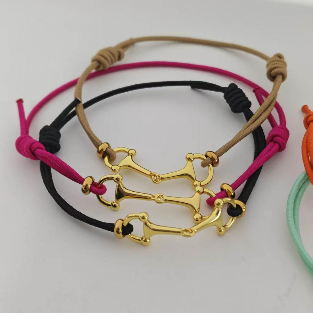CE Certificate Water Proof Horsebit Bracelet Minimalist Equestrian Jewelry Snaffle Bit Stackable Charm Bracelet for Women