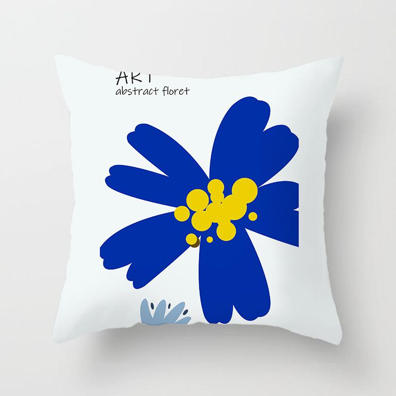 New Nordic Abstract Flower Pillowcase Home Bedside Sofa Cushion Cover