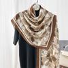 Summer thin cotton and linen scarf women's versatile temperament fashion silk scarf travel sunscreen scarf air-conditioned room shawl dual-purpose