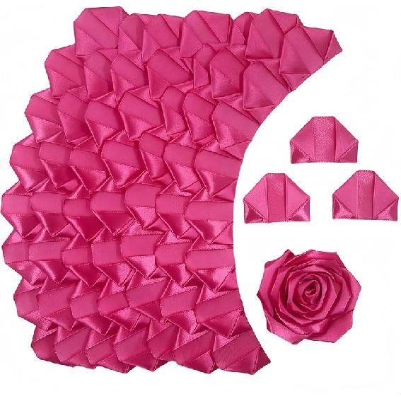 300Pcs Premade Satin Ribbon Rose Petals Half-Finished for Eternal Rose DIY Ramos Forever Flowers Bouquets Everlasting Floral,for