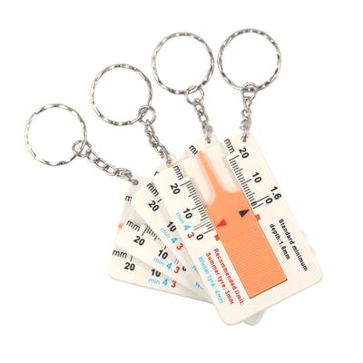 4Pcs Plastic Tire Tread Depth Gauge Plastic Portable Measuring Tread Depth Gauge Digital for Motorcycle Vehicle Car 0-20 Mm