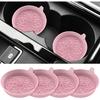 ME.FAN Car Cup Coasters [4 Pack] Silicone Cars Coasters - Universal Non-Slip Recessed Interior Accessories - Cup Holder Erts Dusty Rose