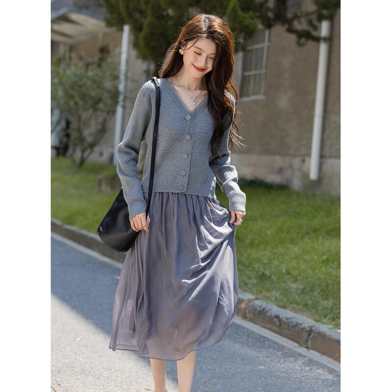 Mocana Elegant Long-Sleeve Midi Dress