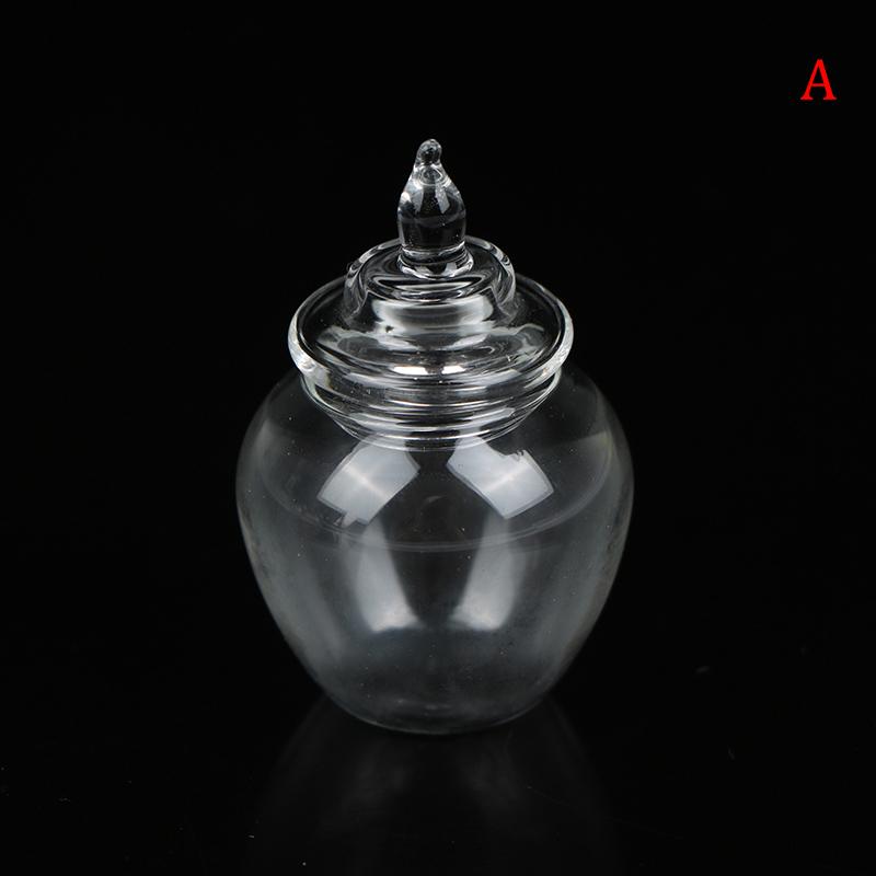 1/12 Scale Pretend Toy Dollhouse Miniature Glass Candy Jar Simulation Candy Bottle Model Toy For Dollhouse Decoration