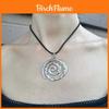 Collana Pendente a Spirale in Acciaio di Titanio Stile Bohemien per Donna con Design Geometrico Gioielli Stile Autunnale