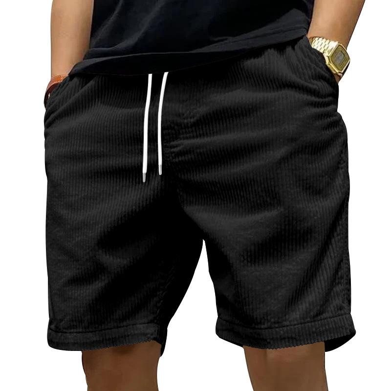 Sommer Herren Cord Jogginghose Casual Shorts Herren Strand Shorts Basketball Kurze Hose Einfarbig Label Sportswear Herren