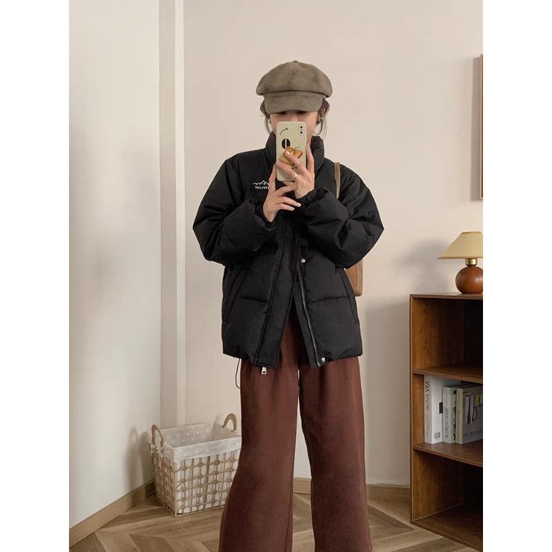 Stand-up Collar New Bread Down Jacket Women's Short Loose Male and Female Couples Winter Thickened Jacket Trendy Brand