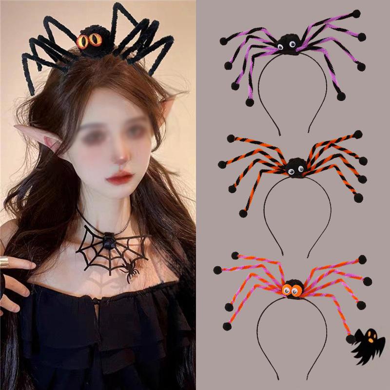 Halloween Headband Halloween Spider Headband Festival Party Hair Hoop Photography Props Hair Accessories Halloween Decor