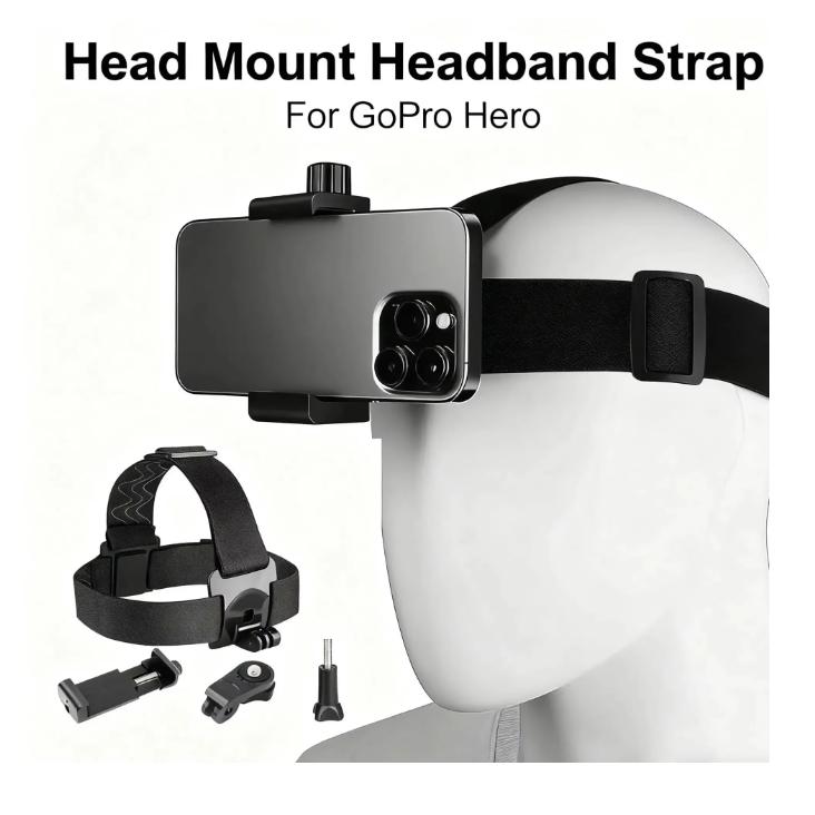 Kopfmontage Stirnband Riemen Handyhalter Kit Für GoPro Hero 13 12 11 10 9 8 7 AKASO SJCAM DJI Action Kamera