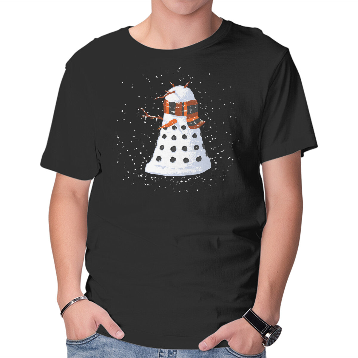 Unisex Crew Neck T-Shirt Snow-Lek Graphic Short Sleeve Casual Tee S