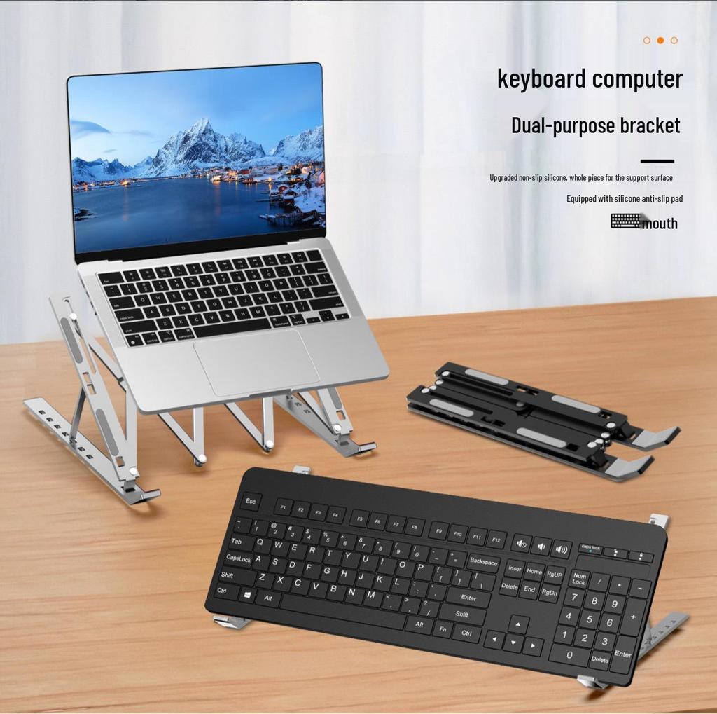 Přenosný stojan na notebook a tablet z hliníkové slitiny s odvodem tepla a nastavitelnou výškou