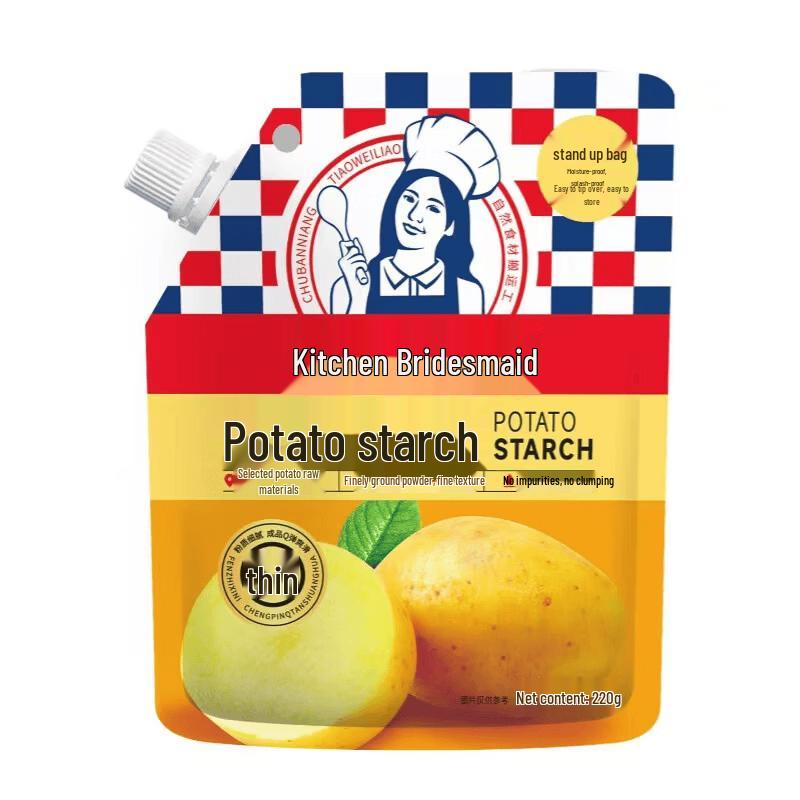 Kitchen Maid Potato Starch, 220g x 3 Bags with Spout