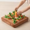Carrot Pulling Toy Montessori Cuddly Board with Carrots GentlePull for Young Children,