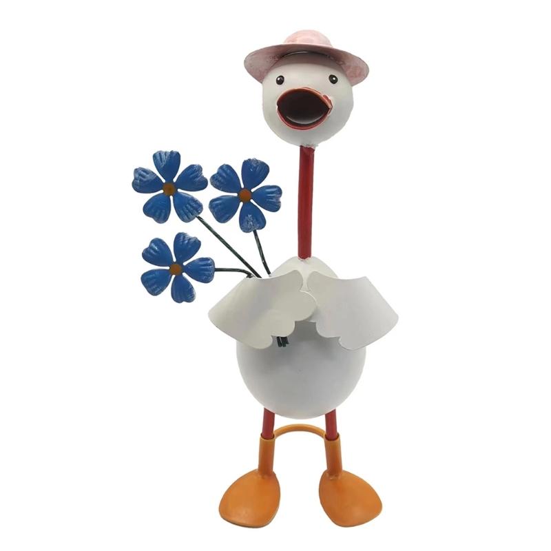 

Funny Duck Figurine Ornaments Decors Duck Statue Craft Succulents Decorations Sculpture for Home Garden Outdoor 1 синий