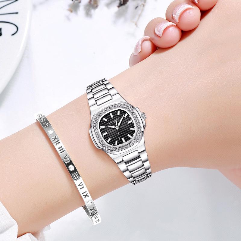 Duke of Lorraine Qixi Nautilus His & Hers Couple Watches - Full Diamond Automatic for Boyfriend/Girlfriend