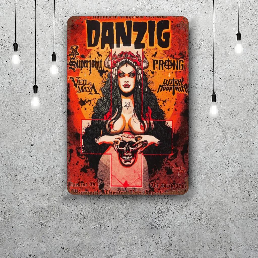 Glenn Danzig Vintage Metal Tin Signs Posters Decor Retro Metal Plaque Wall Art Decor for Garage Bar
