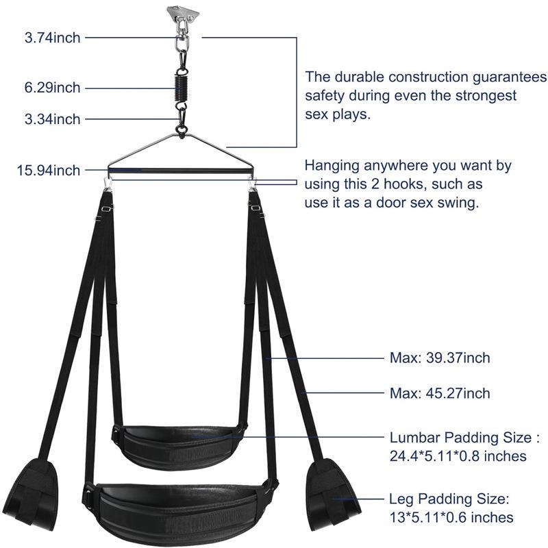 Adult 360° Rotatable Aerial Swing with Waist Pad