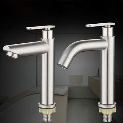 Washbasin Single Cold Water Faucet Household 304 Stainless Steel Ceramic Basin Washbasin Single Cold Water Faucet