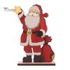 Nordic Style Holiday Decor Christmas Ornaments, Wood Reindeer Santa Claus Snowman Figurine, Elk Tabletop Decorations Rustic Desktop Decoration