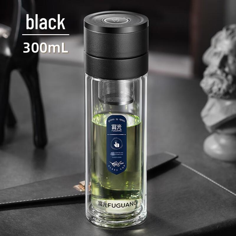 Fuguang Double-Layer Glass Tea Infuser Bottle