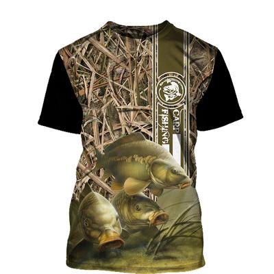 Summer Fishing 3D Over Printed Clothes Cool Men Fish T-Shirt