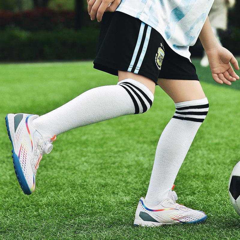 2025 New Soccer Sneakers Small Size 29-38 Quick Lace TF Spikeless Football Shoes Competition Professional Training Soccer Shoes