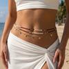 Trendige Sommer Boho Taillenkette Für Damen Exquisite Imitation Perle Muschel Muschel Quaste Taille Glied Strand Bikini Körper Sexy Schmuck