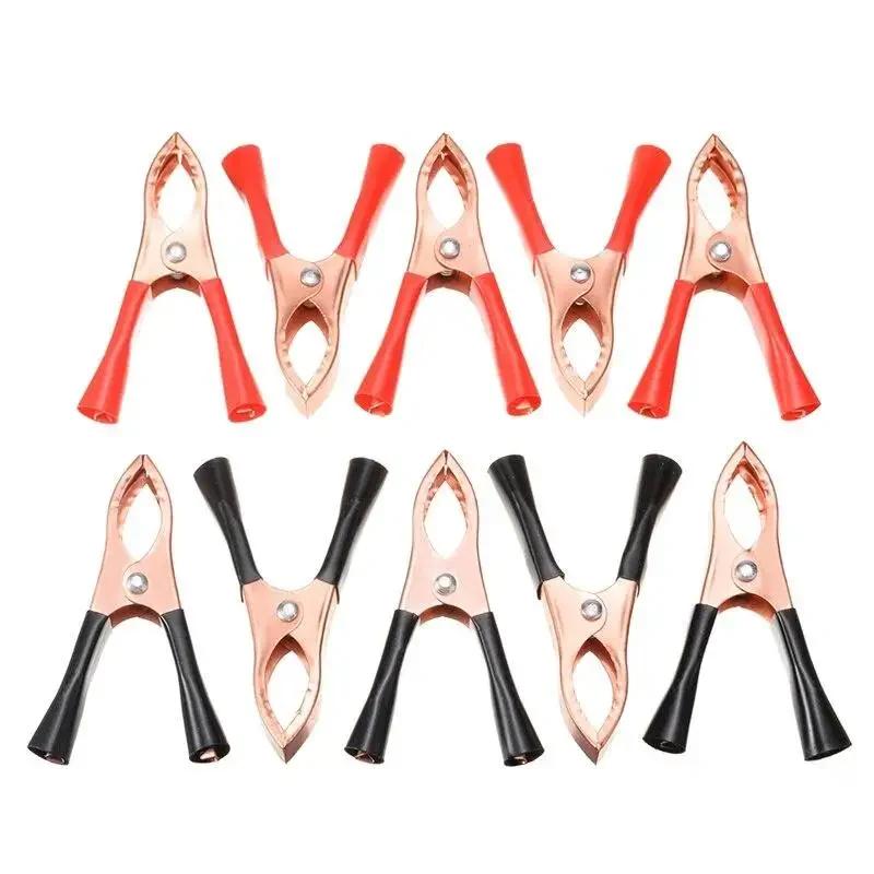 20pcs 30A Crocodile Spring Clamp Red & Black Car Battery Clip Cables Alligator Charger Voltage Testing Tool Accessory