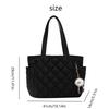 Cotton Bag Rhombus Large Capacity Women's Hand-held Tote Bag Commuter Shopping Versatile Shoulder Bag Cross-border
