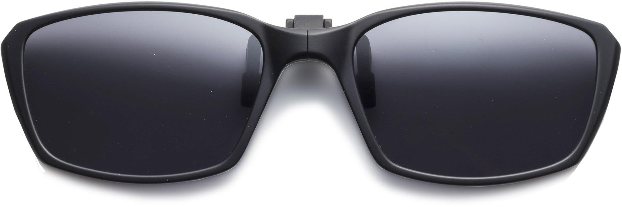 

HUG OZAWA Black matte green glass Instant sunglasses Foldable sunglasses Polarized lenses Black matte Gray GR-009C clip-on GR-009C Lens