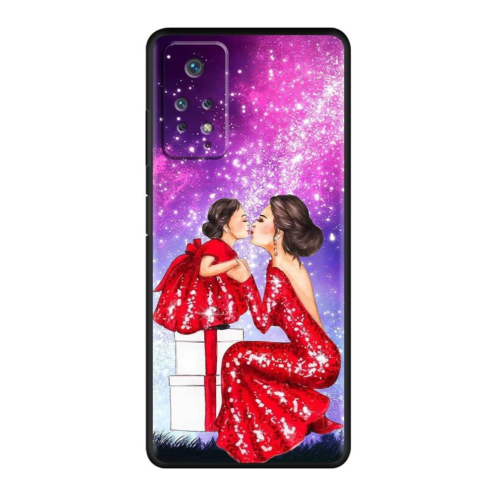 For Xiaomi Redmi 9 K40 9A 10 7 11 Pro 9S 9C 8 9T 8T K50 K40S Mobilephone Celular Funda Fashion Girl Super Mom Baby
