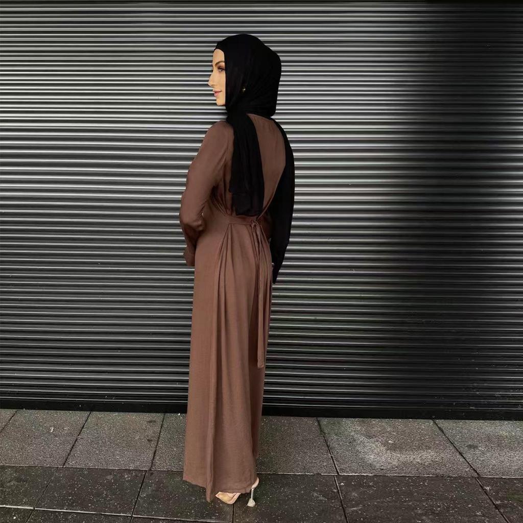 Loriya Dubai Solid Color Button Two-Piece Set LR945