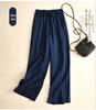 Women's High Waist Cotton Linen Wide Leg Pants - Loose, Slimming, Breathable, Plus Size, Casual Straight Leg for Spring and Autumn