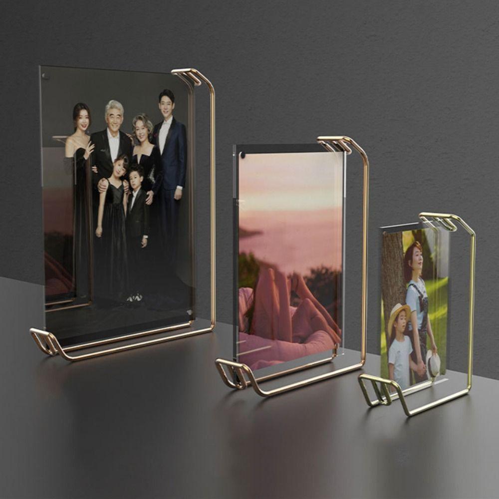 Creative Picture Frame Metal Photo Albums Home Decoration Photo Frame Stand  Picture Storage