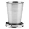 Portable Outdoor Stainless Steel Collapsible Folding Cup for Traveling Camping with Key Chain