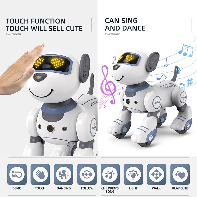 Non-Toxic Funny Smart Machine Electronic Dog Robot Dogs Stunt Puppy Voice Command Programmable Touch-Sense Music Song Toys For Kids Gifts