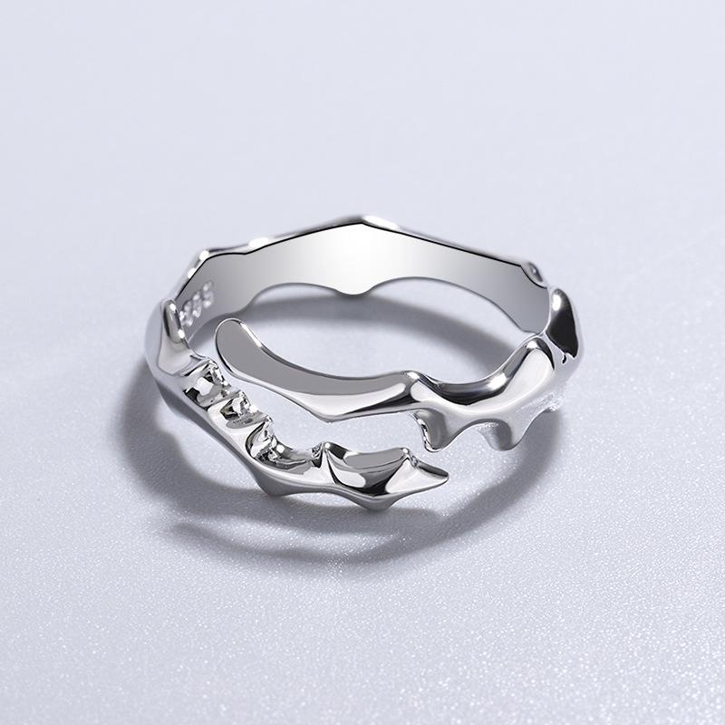 

925 Silver Brambles Rattan Aesthetic Rings For Women Wedding Engagement Jewelry Accessories GaaBou resizable