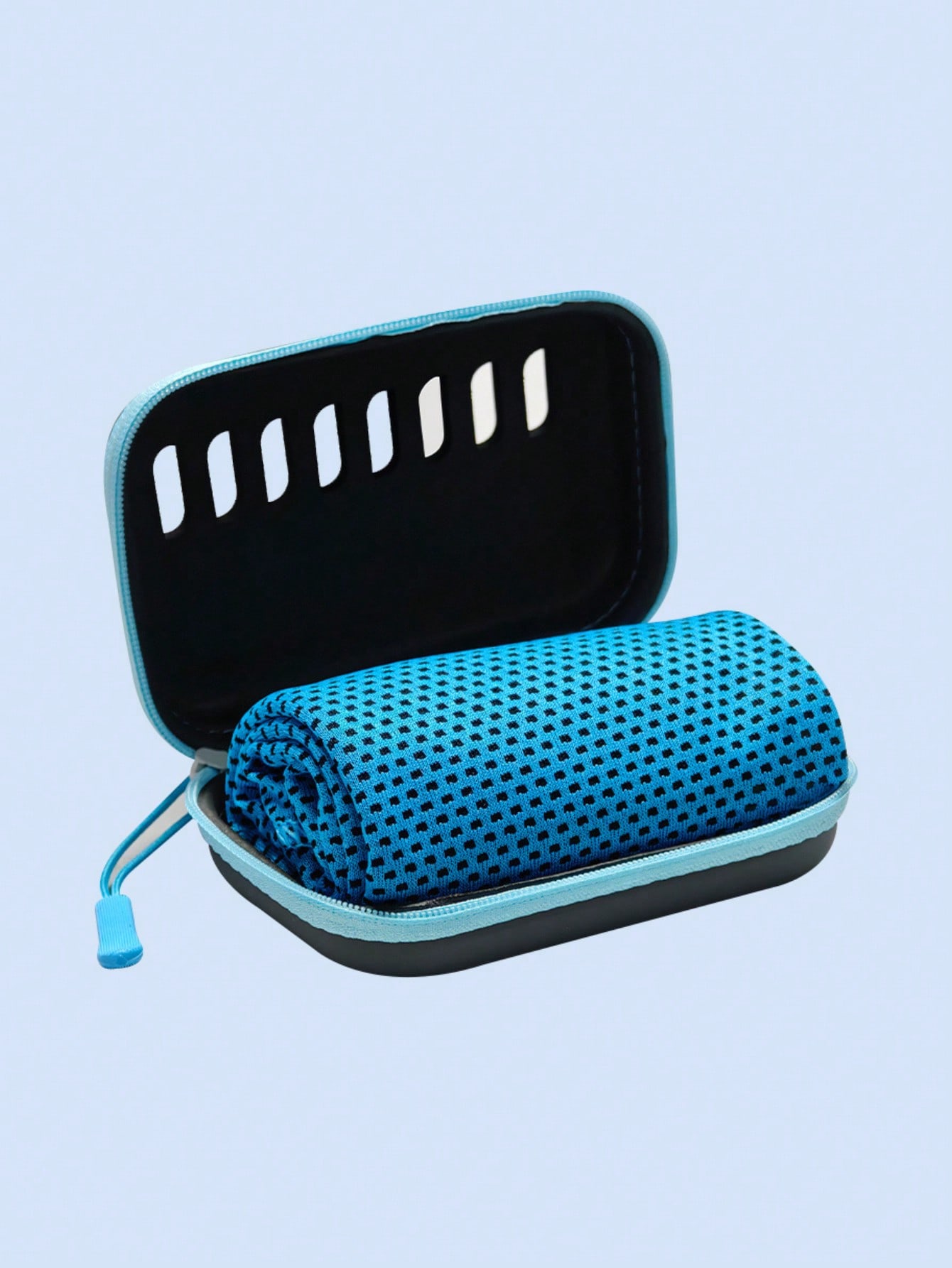 

Cooling Quick-Dry Sports Towel with EVA Storage Case - Ideal for Fitness, Hiking, Camping & Outdoor Activities синий