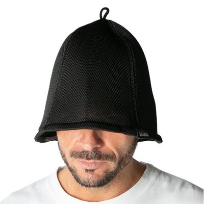ICHIYON Sauna Hat Mesh Large Sauna Hat Compact Machine Washable Comes with Bag Deep Large Size Large Sauna Hat Sauna Cap [14+ PLUS] Men's Women's